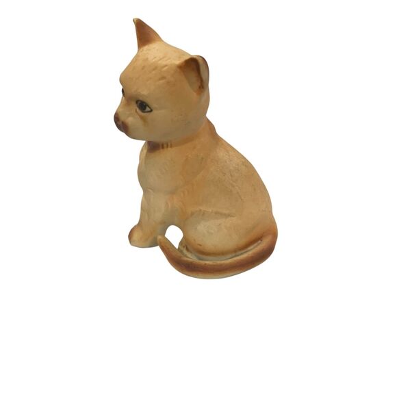 Vintage DAVAR Originals Taiwan Bone China Brown Orange Cat Figurine - Picture 3 of 6